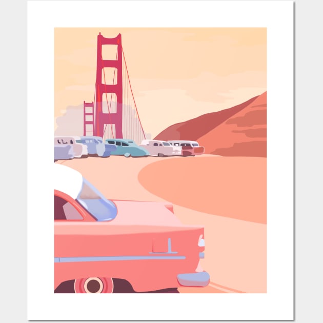 Vintage Golden Gate Bridge Wall Art by Mimie20
